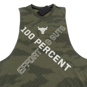 Under Armour Project Rock 100% Effort & Guts Tank Top Men's Size Large Green NEW